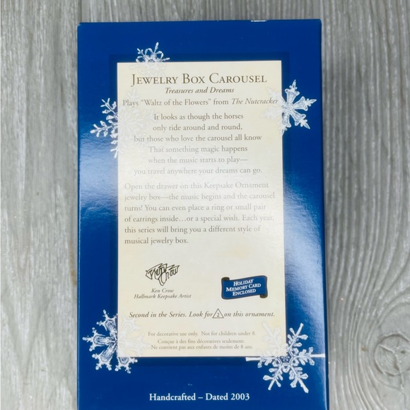 Vintage Hallmark Keepsake Christmas Ornament Jewelry Box Carousel Music spinning - Picture 5 of 10